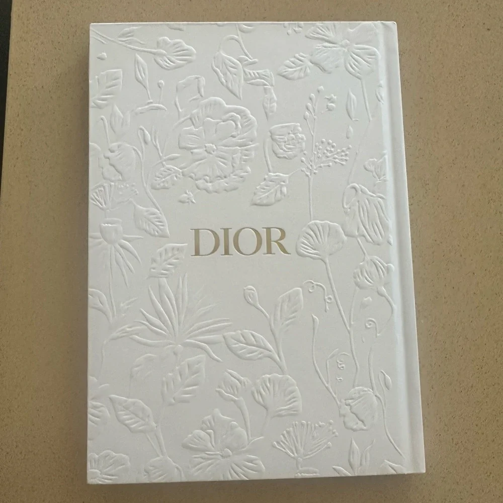 Dior White Embossed Office Journal